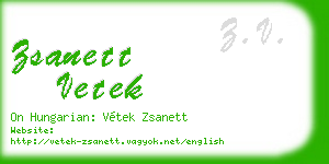 zsanett vetek business card