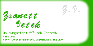 zsanett vetek business card